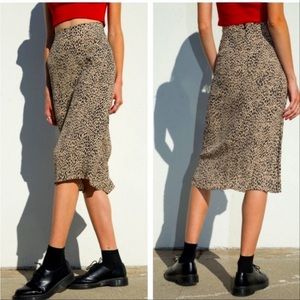 Brandy Melville phoebe leopard skirt
